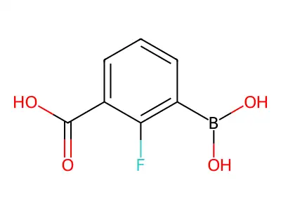 3-Carboxy-2-fluorophenylboronic acid structure