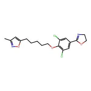 Isoxazole, 5-[5-[2,6-dichloro-4-(2-oxazolyl)phenoxy]pentyl]-3-methyl- structure