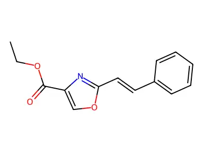 Ethyl 2-(2-phenylethenyl)-1,3-oxazole-4-carboxylate structure