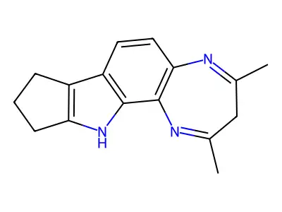 2,4-Dimethyl-8,9-cyclopentene-3H-(1,4)diazepine(2,3-g)indole structure