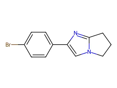 2-(4-bromophenyl)-6,7-dihydro-5H-pyrrolo[1,2-a]imidazole structure