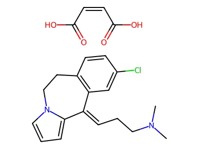 3-(9-Chloro-5,6-dihydro-11-H-pyrrolo(2,1-b))(3)benzazepine-11-ylidine-N,N-dimethyl-1-propanaminebutenedioate structure