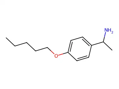 Benzylamine, alpha-methyl-p-(pentyloxy)- structure