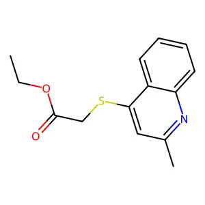 Ethyl [(2-methylquinolin-4-yl)sulfanyl]acetate structure