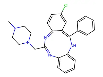 2-Chloro-6-((4-methyl-1-piperazinyl)methyl)-13-phenyl-5H-dibenzo(d,h)(1,3,6)triazonine structure