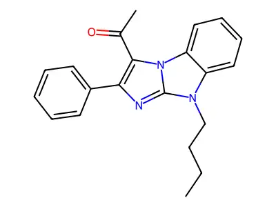 1-(4-Butyl-2-phenylimidazo[1,2-a]benzimidazol-1-yl)ethanone structure