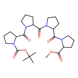 tert-Butyloxycarbonylprolyl-prolyl-prolyl-proline methyl ester structure