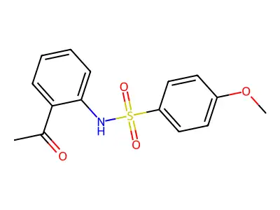 N-(2-acetylphenyl)-4-methoxybenzenesulfonamide structure