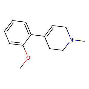 Pyridine, 1,2,3,6-tetrahydro-4-(2-methoxyphenyl)-1-methyl- structure