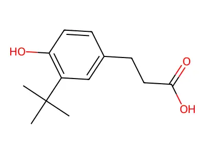 3-(3-tert-Butyl-4-hydroxyphenyl)propionic acid structure