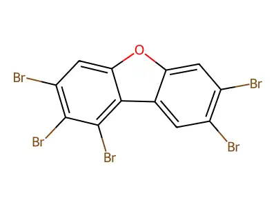 1,2,3,7,8-Pentabromodibenzofuran structure
