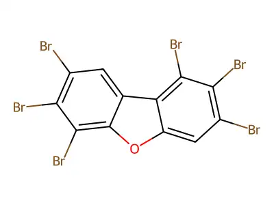 1,2,3,6,7,8-Hexabromodibenzofuran structure