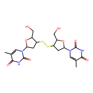 Thymidine, 3',3'''-dithiobis(3'-deoxy-) structure