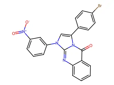 Imidazo(2,1-b)quinazolin-5(1H)-one, 3-(p-bromophenyl)-1-(m-nitrophenyl)- structure