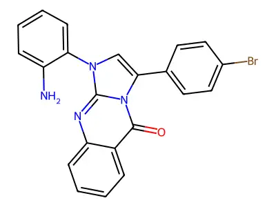 Imidazo(2,1-b)quinazolin-5(1H)-one, 1-(2-aminophenyl)-3-(4-bromophenyl)- structure