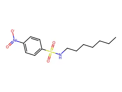 N-heptyl-4-nitrobenzenesulfonamide structure