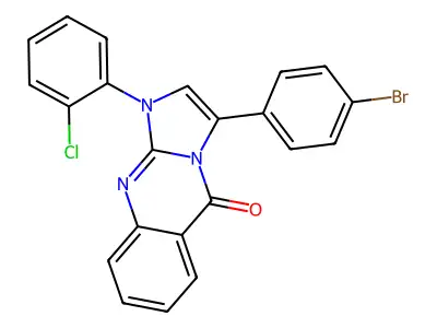 Imidazo(2,1-b)quinazolin-5(1H)-one, 3-(4-bromophenyl)-1-(chlorophenyl)- structure