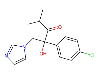 3-Pentanone, 2-(4-chlorophenyl)-2-hydroxy-1-(1H-imidazol-1-yl)-4-methyl- structure