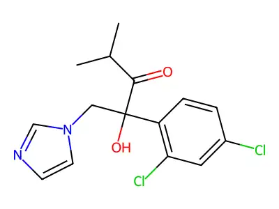 3-Pentanone, 2-(2,4-dichlorophenyl)-2-hydroxy-1-(1H-imidazol-1-yl)-4-methyl- structure