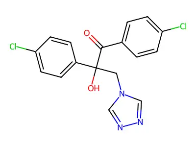 1-Propanone, 1,2-bis(4-chlorophenyl)-2-hydroxy-3-(4H-1,2,4-triazol-4-yl)- structure