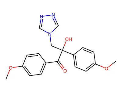1-Propanone, 2-hydroxy-1,2-bis(4-methoxyphenyl)-3-(4H-1,2,4-triazol-4-yl)- structure