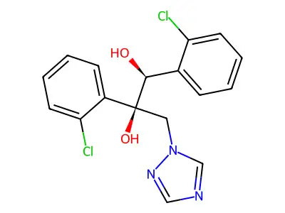 1,2-Propanediol, 1,2-bis(2-chlorophenyl)-3-(1H-1,2,4-triazol-1-yl)-, (1S,2R)- structure
