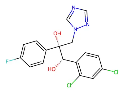 1,2-Propanediol, 1-(2,4-dichlorophenyl)-2-(4-fluorophenyl)-3-(1H-1,2,4-triazol-1-yl)-, (1S,2R)- structure