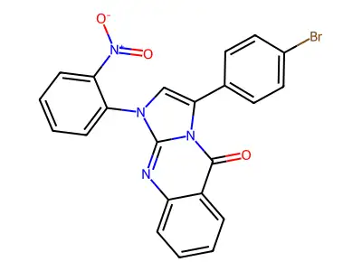 Imidazo(2,1-b)quinazolin-5(1H)-one, 3-(4-bromophenyl)-1-(2-nitrophenyl)- structure