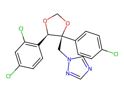 1H-1,2,4-Triazole, 1-(((4S,5R)-4-(4-chlorophenyl)-5-(2,4-dichlorophenyl)-1,3-dioxolan-4-yl)methyl)- structure