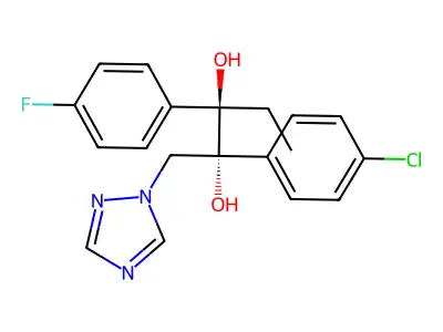 D-erythro-Pentitol, 4-C-(4-chlorophenyl)-1,2,5-trideoxy-3-C-(4-fluorophenyl)-5-(1H-1,2,4-triazol-1-yl)- structure