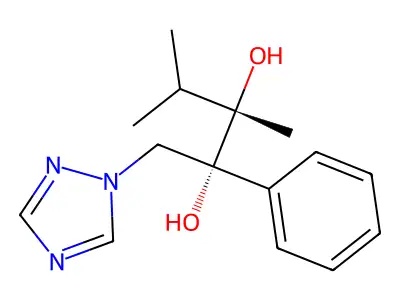 (2R,3S)-3,4-dimethyl-2-phenyl-1-(1,2,4-triazol-1-yl)pentane-2,3-diol structure
