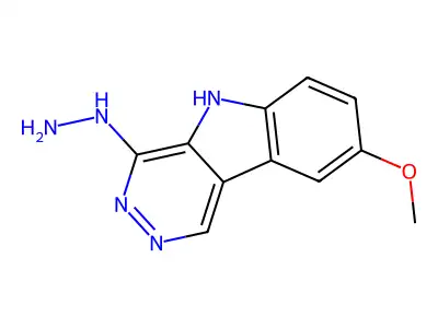 4H-Pyridazino(4,5-b)indol-4-one, 3,5-dihydro-8-methoxy-, hydrazone structure