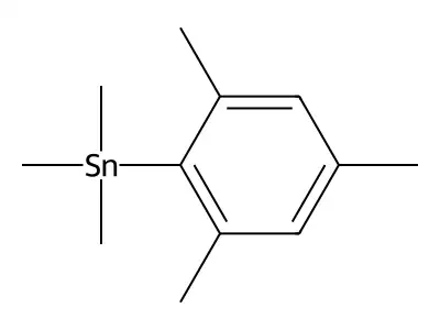 Stannane, mesityltrimethyl- structure