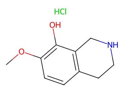7-Methoxy-1,2,3,4-tetrahydroisoquinolin-8-ol;hydrochloride structure