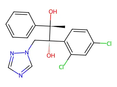 2,3-Butanediol, 2-(2,4-dichlorophenyl)-3-phenyl-1-(1H-1,2,4-triazol-1-yl)-, (2R,3S)- structure