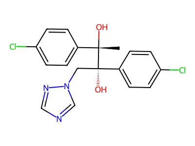 2,3-Butanediol, 2,3-bis(4-chlorophenyl)-1-(1H-1,2,4-triazol-1-yl)-, (2R,3S)- structure