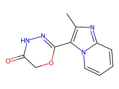 4H-1,3,4-Oxadiazin-5(6H)-one, 2-(2-methylimidazo(1,2-a)pyridin-3-yl)- structure