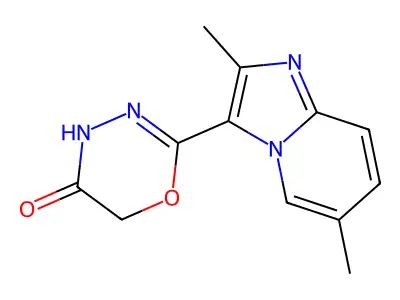 4H-1,3,4-Oxadiazin-5(6H)-one, 2-(2,6-dimethylimidazo(1,2-a)pyridin-3-yl)- structure