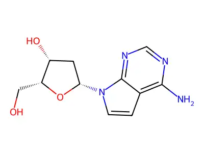 5-(4-Amino-pyrrolo[2,3-d]pyrimidin-7-yl)-2-hydroxymethyl-tetrahydro-furan-3-ol structure