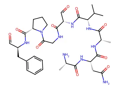 Cyclo(glycyl-prolyl-phenylalanyl-alanyl-asparaginyl-alanyl-valyl-seryl) structure