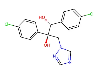 1,2-Propanediol, 1,2-bis(4-chlorophenyl)-3-(1H-1,2,4-triazol-1-yl)-, (1R,2R)- structure