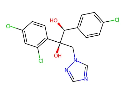 1,2-Propanediol, 1-(4-chlorophenyl)-2-(2,4-dichlorophenyl)-3-(1H-1,2,4-triazol-1-yl)-, (1S,2R)- structure
