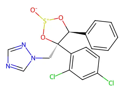 1H-1,2,4-triazole, 1-((rel-(4S,5R)-4-(2,4-dichlorophenyl)-2-oxido-5-phenyl-1,3,2-dioxathiolan-4-yl)methyl)- structure