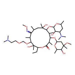 11-((2-Dimethylaminoethyl)oxymethyl)erythromycin A 9-methoxime structure
