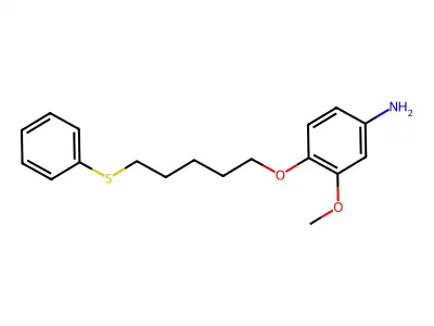 m-Anisidine, 4-((5-(phenylthio)pentyl)oxy)- structure