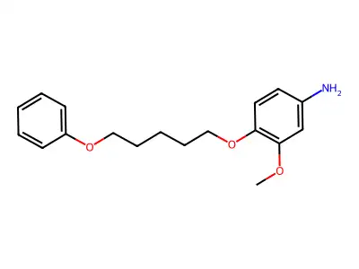m-Anisidine, 4-((5-phenoxypentyl)oxy)- structure
