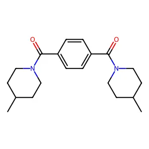 [4-(4-Methyl-piperidine-1-carbonyl)-phenyl]-(4-methyl-piperidin-1-yl)-methanone structure