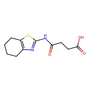 4-Oxo-4-[(4,5,6,7-tetrahydro-2-benzothiazolyl)amino]butanoic acid structure