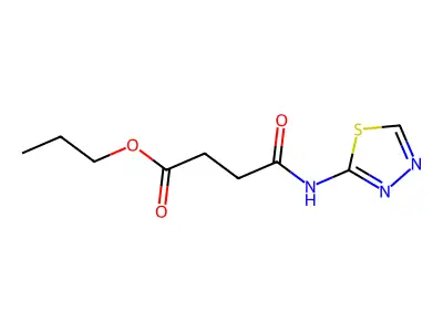 Succinamic acid, N-(1,3,4-thiadiazol-2-yl)-, propyl ester structure