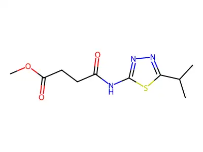 Succinamic acid, N-(5-isopropyl-1,3,4-thiadiazol-2-yl)-, methyl ester structure